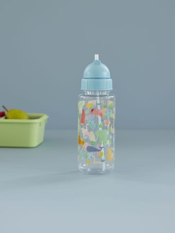 Rice Wasserflasche für Kinder 45 cl - Sweet Jungle Print-Soft blue - RICE