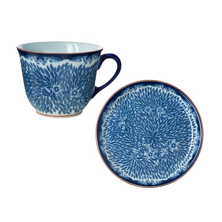 Ostindia Floris Tasse 40cl & Teller Ø20cm - Blau - Rörstrand