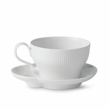 White Elements Tasse mit Untersetzer 26cl - 26cl - Royal Copenhagen