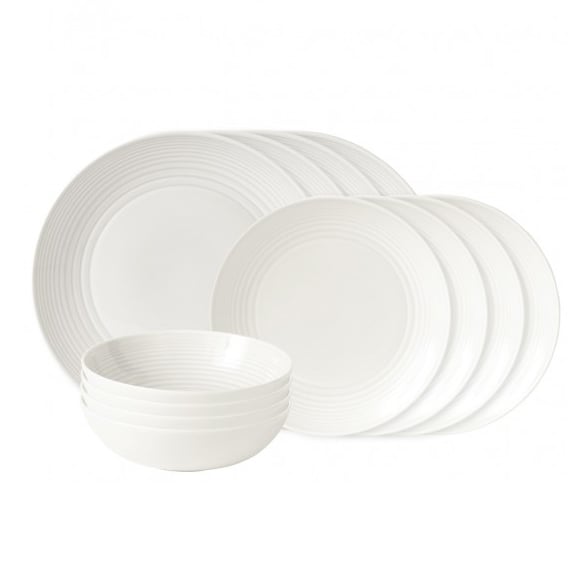 Royal Doulton Maze Teller-Set 12 Teile Weiß