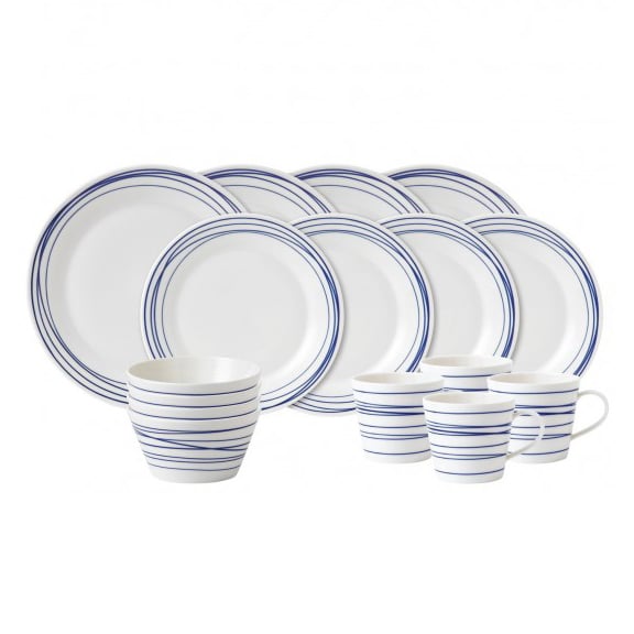 Royal Doulton Pacific Teller-Set 16 Teile Lines