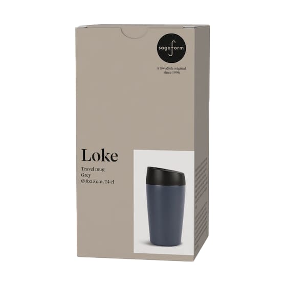 Loke Autobecher 24cl - Grau - Sagaform