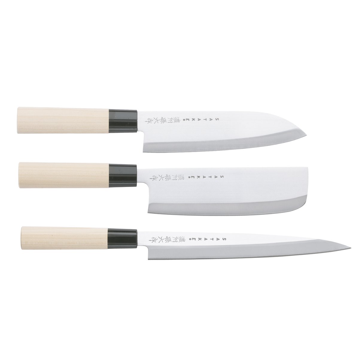 Satake Satake Houcho Messer-Set nakiri, sashimi & santoku 3 Teile