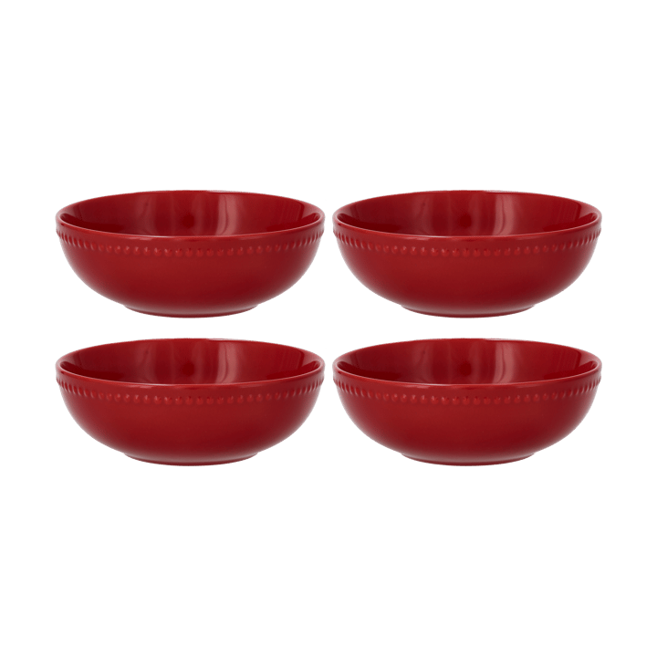 Dots Frühstücksschale 60cl 4er Pack - Rot - Scandi Living