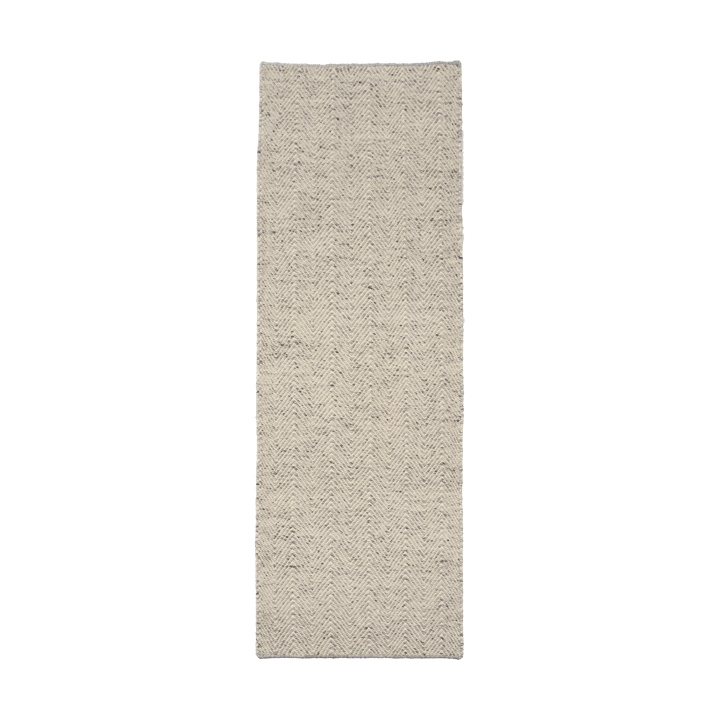 Furrow Wollteppich naturweiß/grau - 80x240 cm - Scandi Living