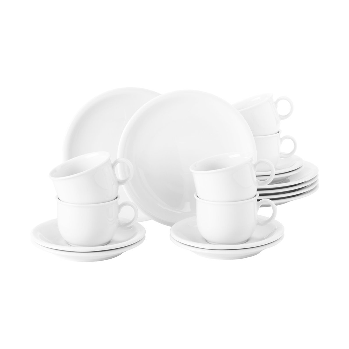 Seltmann Weiden Compact Kaffeeservice 18 Teile Weiß