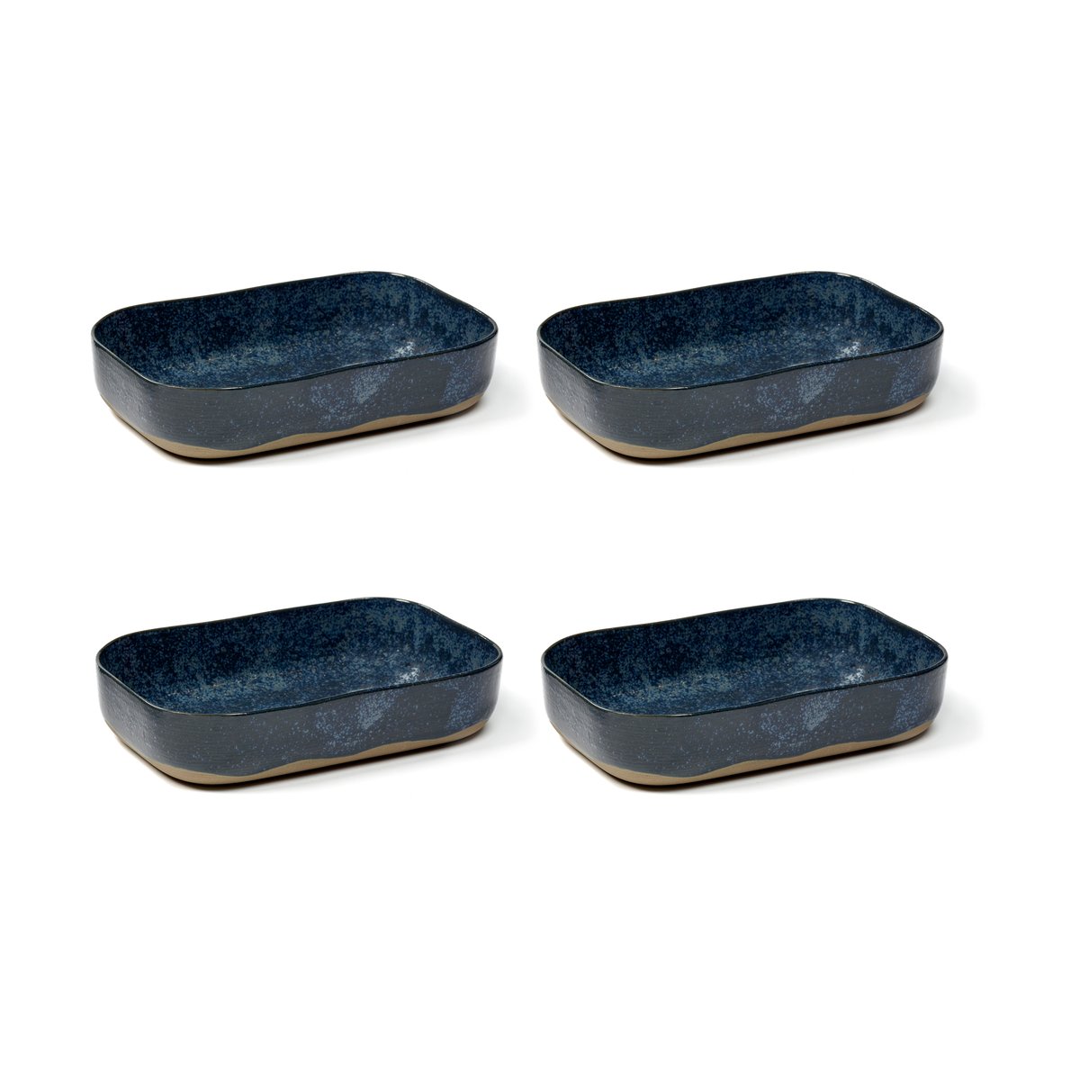 Serax La Nouvelle Table extra tiefe Schale Nr. 5, 4er-Pack Blue