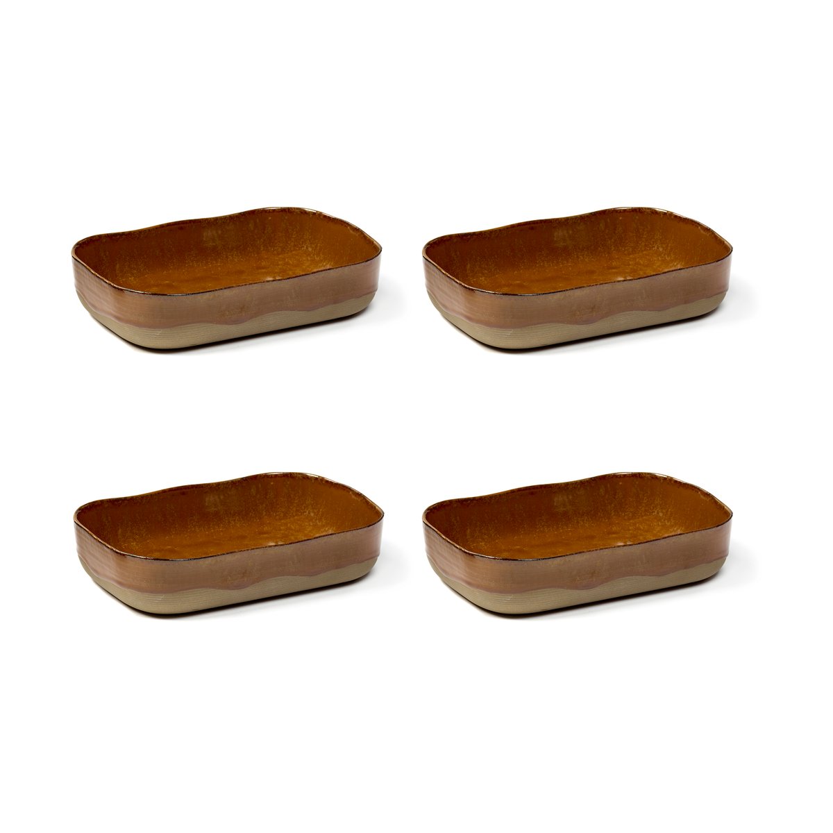 Serax La Nouvelle Table extra tiefe Schale Nr. 5, 4er-Pack Brown