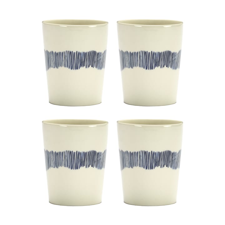 Ottolenghi Feast Teetasse 33 cl 4er Pack - White stripes-blue - Serax