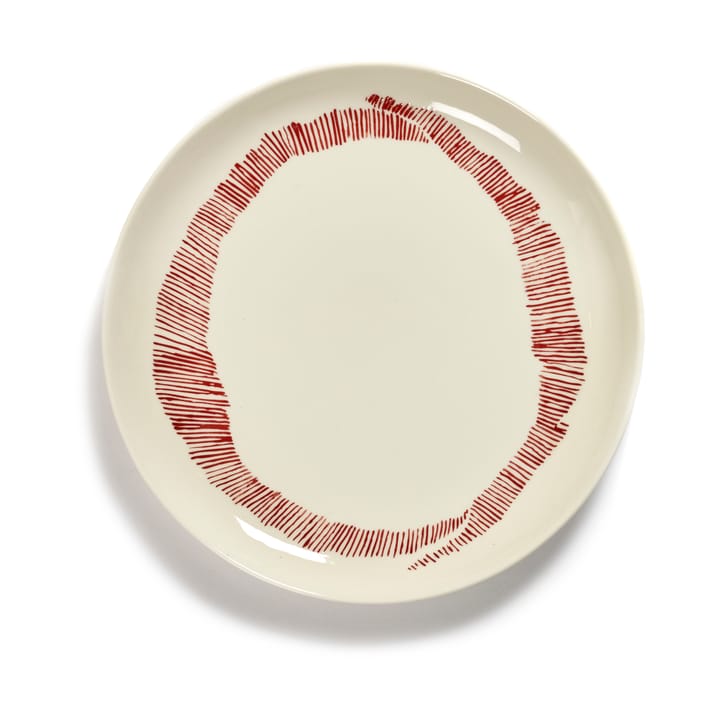 Ottolenghi Feast Teller M Ø22,5 cm 2er Pack - White stripes-red - Serax