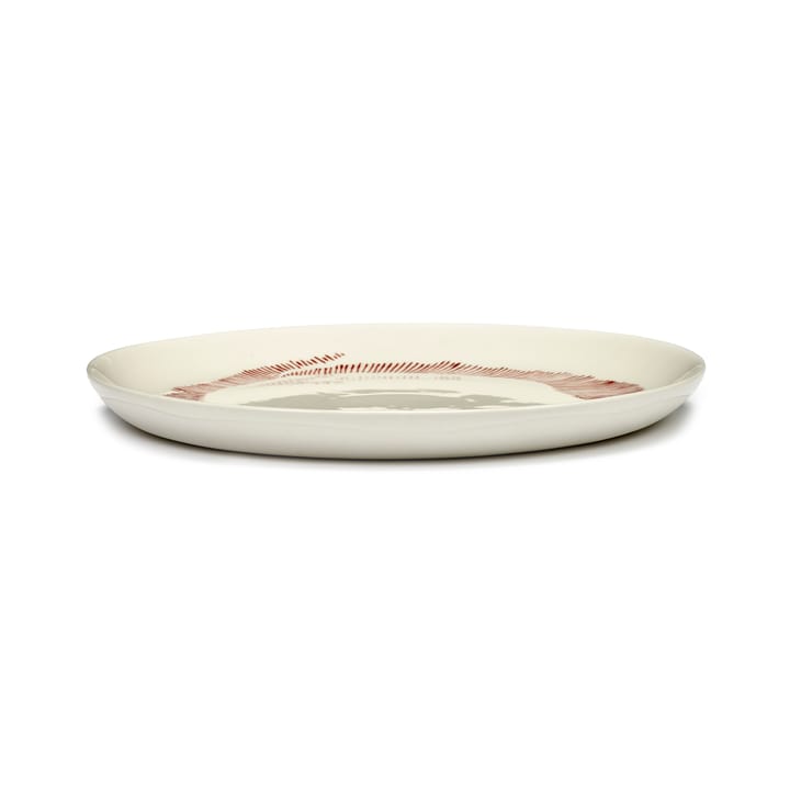 Ottolenghi Feast Teller M Ø22,5 cm 2er Pack - White stripes-red - Serax