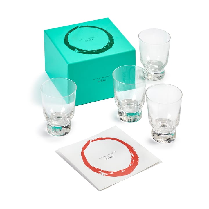 Ottolenghi Feast Wasserglas 33 cl 4er Pack - Stripes sandblasted - Serax