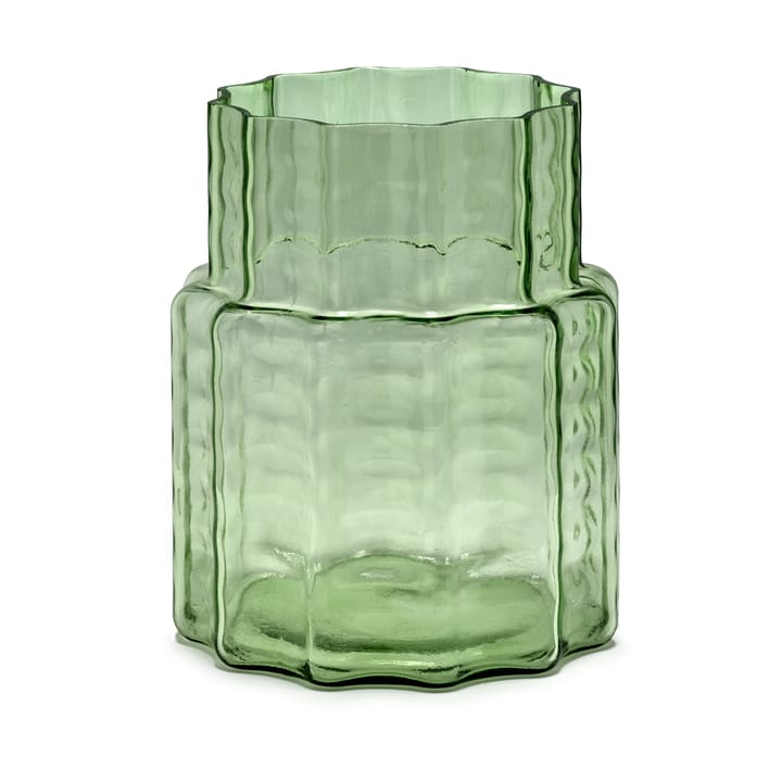 Waves 04 Vase Ø18x21 cm - Green-clear - Serax