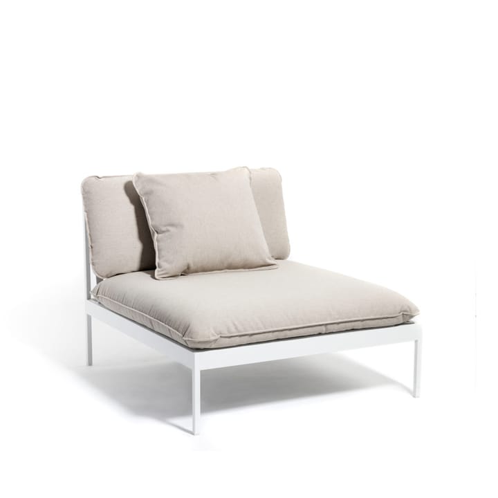 Bönan Modulsofa - Sunbrella Ashe light grey, 1-Sitzer, hellgraues Aluminiumgestell - Skargaarden