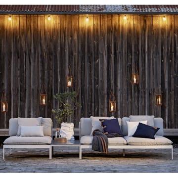 Bönan Modulsofa - Sunbrella Ashe light grey, 1-Sitzer, hellgraues Aluminiumgestell - Skargaarden