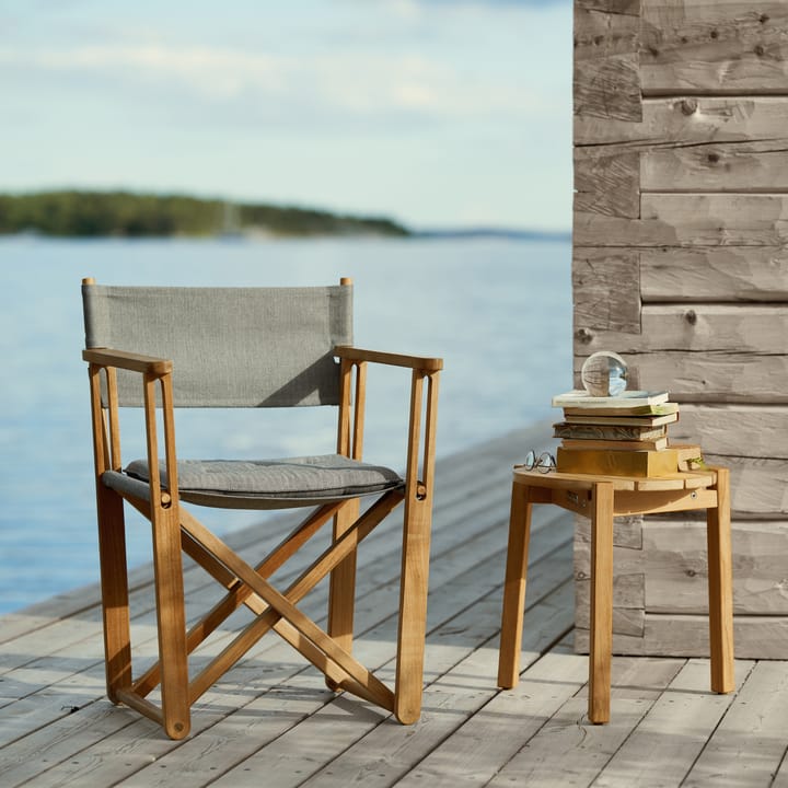 Kryss Lounge Sessel - Agora Nautic black, teak - Skargaarden