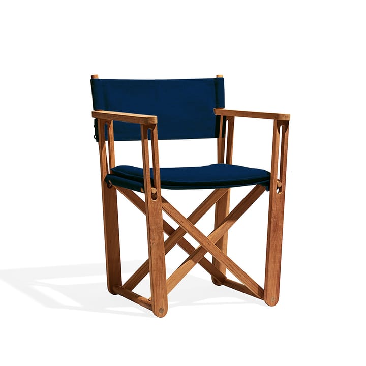 Kryss Lounge Sessel - Agora Nautic navy blue, teak - Skargaarden