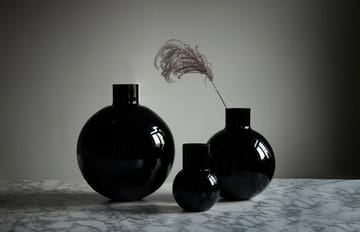 Pallo Vase - Schwarz 31cm - Skrufs Glasbruk