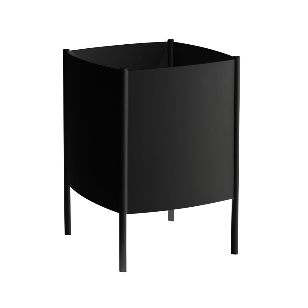 SMD Design Konvex Pot Blumentopf Schwarz, groß Ø47 cm