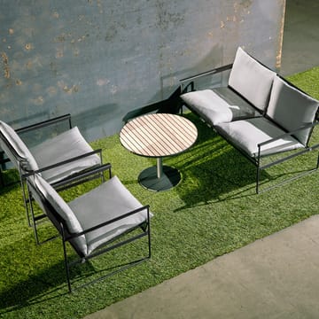 Slow 2-Sitzer Sofa - Sunbrella grau-Schwarzes Stahlgestell - SMD Design