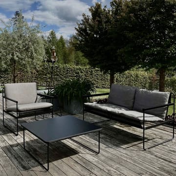 Slow 2-Sitzer Sofa - Sunbrella grau-Schwarzes Stahlgestell - SMD Design