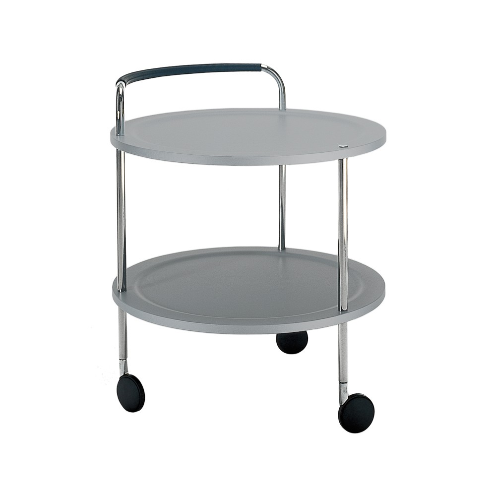 SMD Design Trolley Round basic Servierwagen Hellgrau, Chromgestell