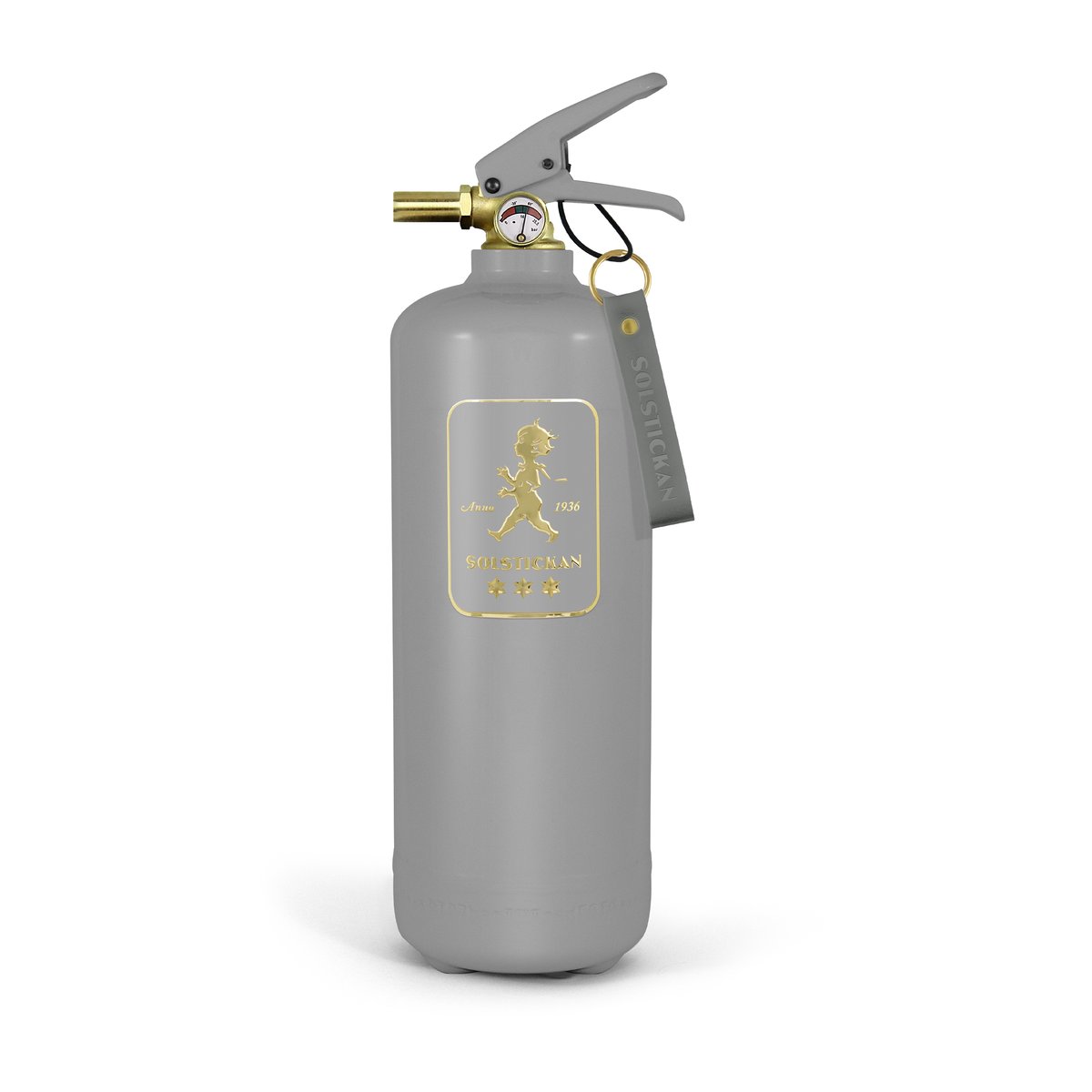 Solstickan Design Solstickan Feuerlöscher 2 kg Design Edition Grau-Gold