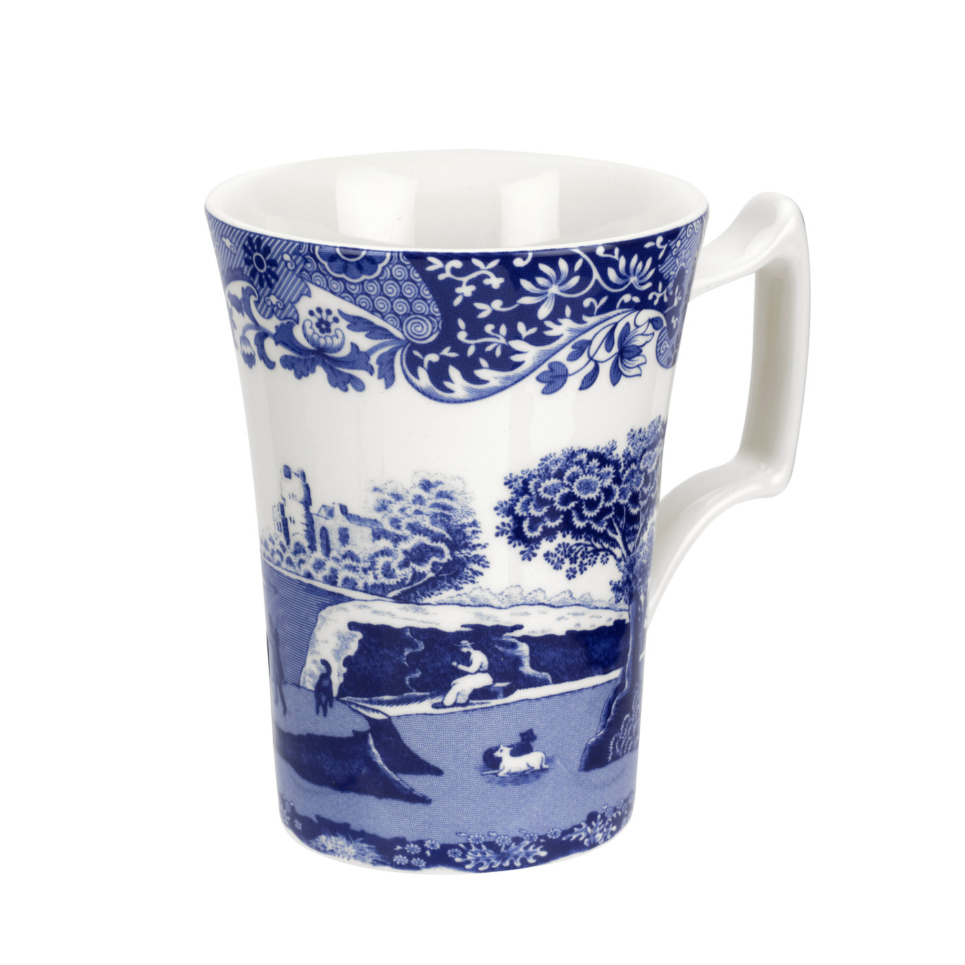 blue porcelain coffee mugs