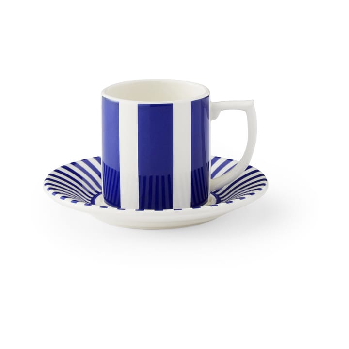 Steccato Espressotasse 8 cl und Untertasse Ø11 cm - Blau-Weiß - Spode