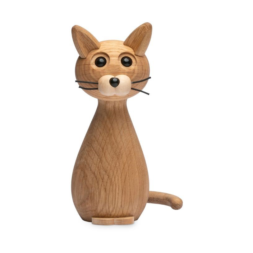 Spring Copenhagen Brave Katze Dekoration 24 cm Eiche Eiche