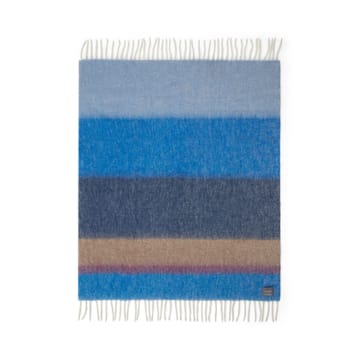 Mohair Decke - Stripe Blue, Azur & Camel - Stackelbergs