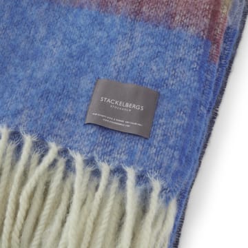 Mohair Decke - Stripe Blue, Azur & Camel - Stackelbergs