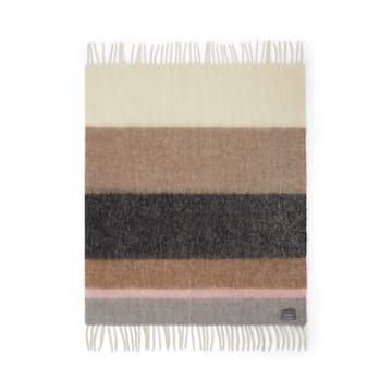 Mohair Decke - Stripe Brown, Black & Rose - Stackelbergs