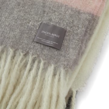 Mohair Decke - Stripe Brown, Black & Rose - Stackelbergs