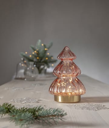 Abete Tischdeko Weihnachtsbeleuchtung 18cm - Rosa - Star Trading