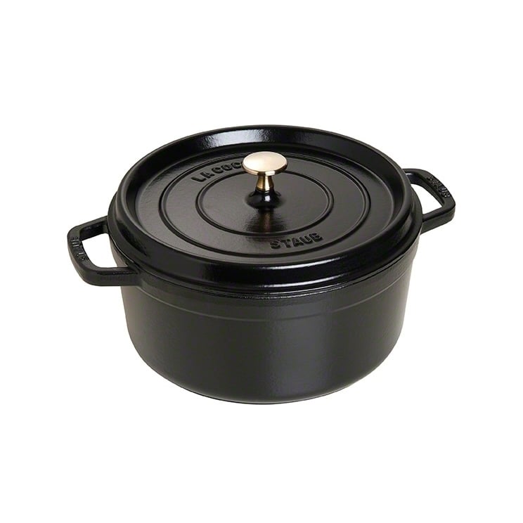 STAUB Staub runder Topf aus Gusseisen 5,2 l Schwarz