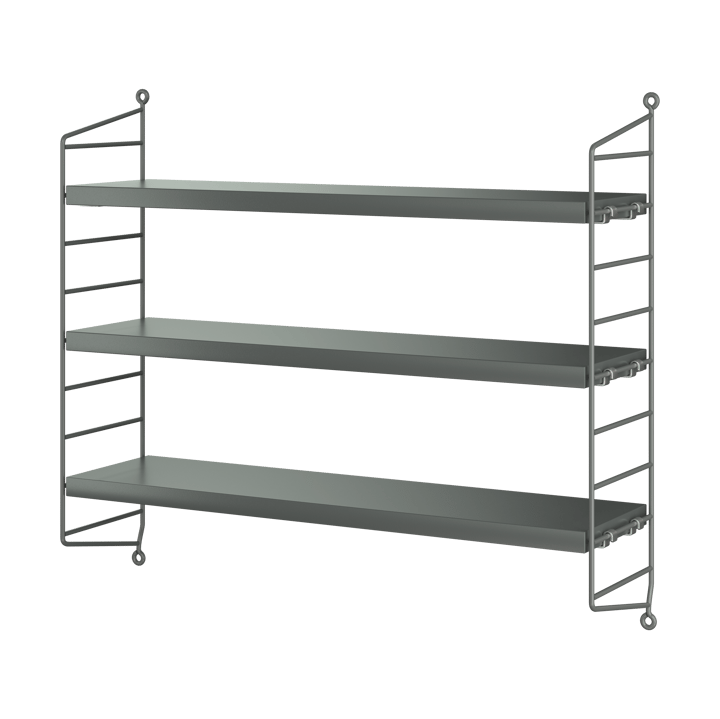 String Pocket Wandregal - Dunkelgrau - String