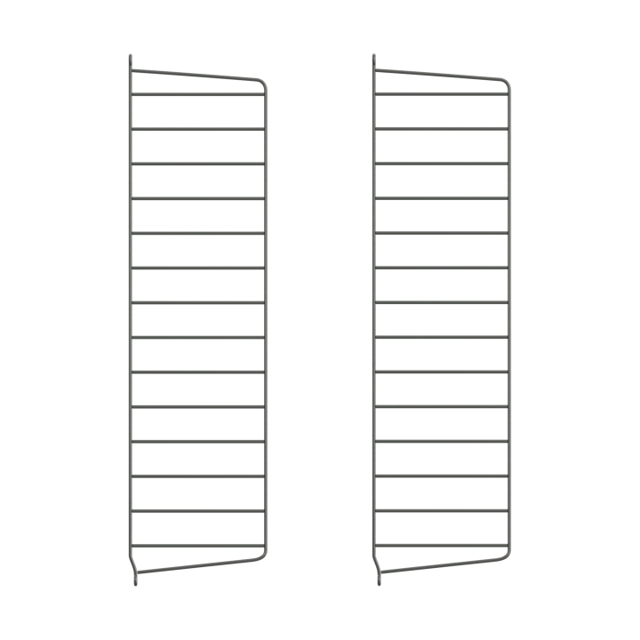 String Wandleiter, Dunkelgrau, 75x20 cm, 2er Pack String