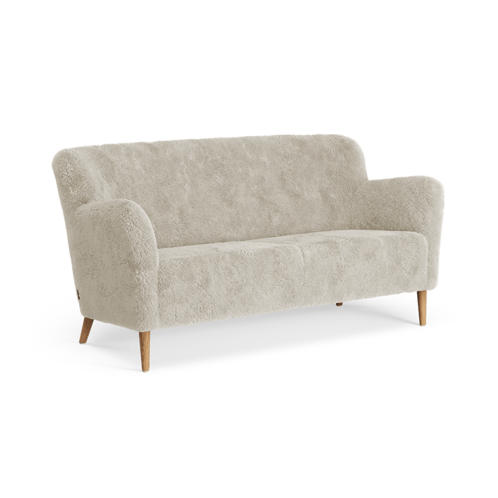 Nova 2-Sitzer Sofa Schafsfell - Moonlight-Eiche geölt - Swedese