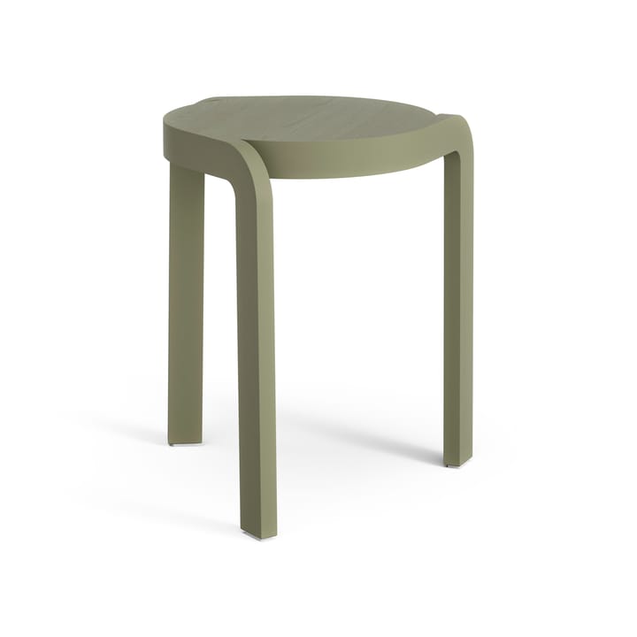 Spin Hocker H44cm, Esche-moss green Swedese