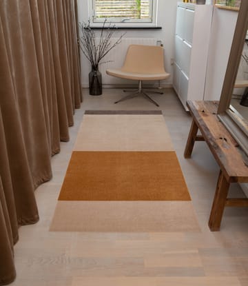 Stripes by tica, horizontal, Flurteppich - Ivory-dijon-brown, 90 x 200cm - tica copenhagen