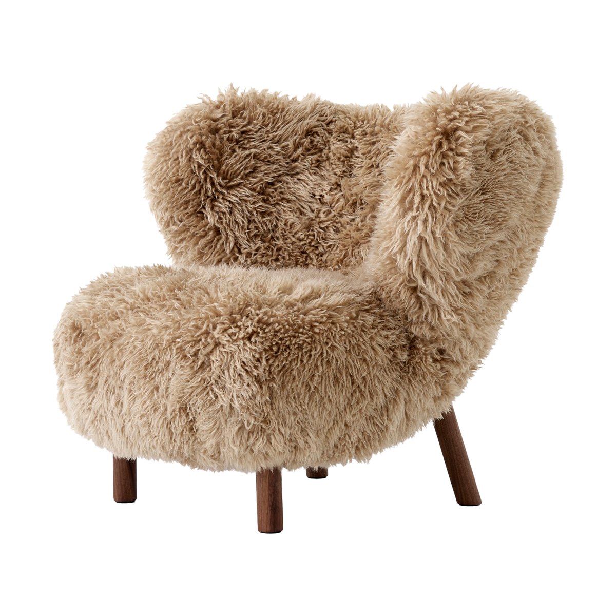 &Tradition Little Petra VB1 Sessel Walnuss geölt-Sheepskin honey