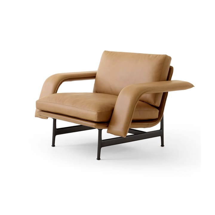 Meantime AV29 Lounge-Sessel - Warm black-Noble leather Cognac - &Tradition