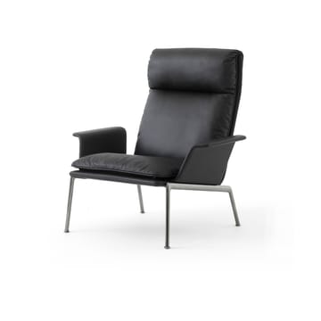 Muno LN17 High back Lounge-Sessel - Dark chrome-Black - &Tradition