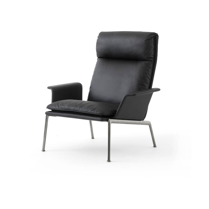 Muno LN17 High back Lounge-Sessel, Dark chrome-Black &Tradition