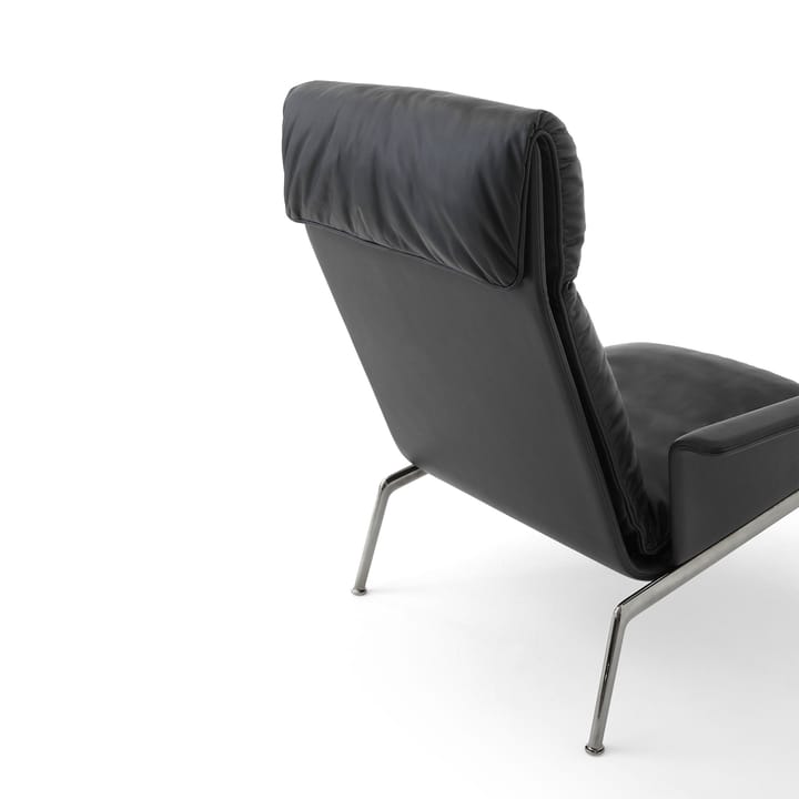 Muno LN17 High back Lounge-Sessel, Dark chrome-Black &Tradition