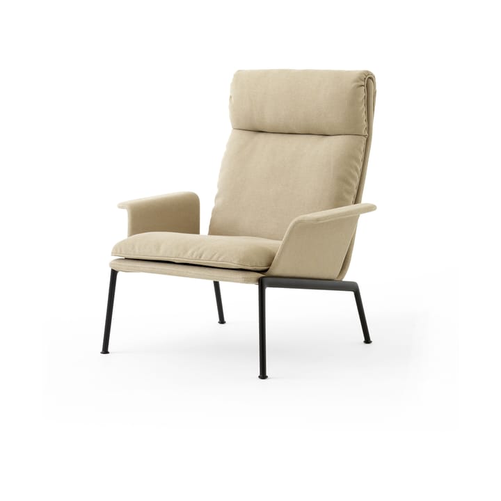 Muno LN17 High back Lounge-Sessel, Warm black-Clay 0007 &Tradition