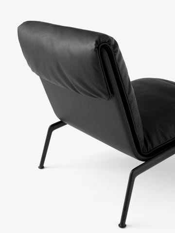 Muno LN18 Lounge-Sessel - Dark chrome-Noble leather Black - &Tradition