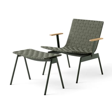 Ville Outdoor AV45 lounge chair with armrests. - Bronze green - &Tradition