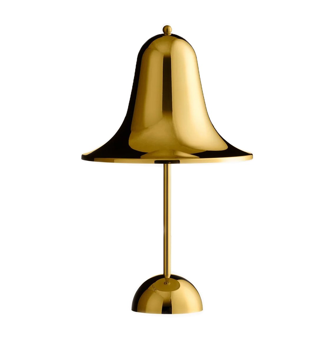 Verpan Pantop tragbare Tischleuchte 30 cm Shiny brass